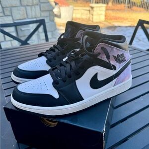 Nike Air Jordan Mid Black and White Sneakers